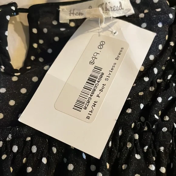 Black and white polka dot dress - Picture 3 of 5